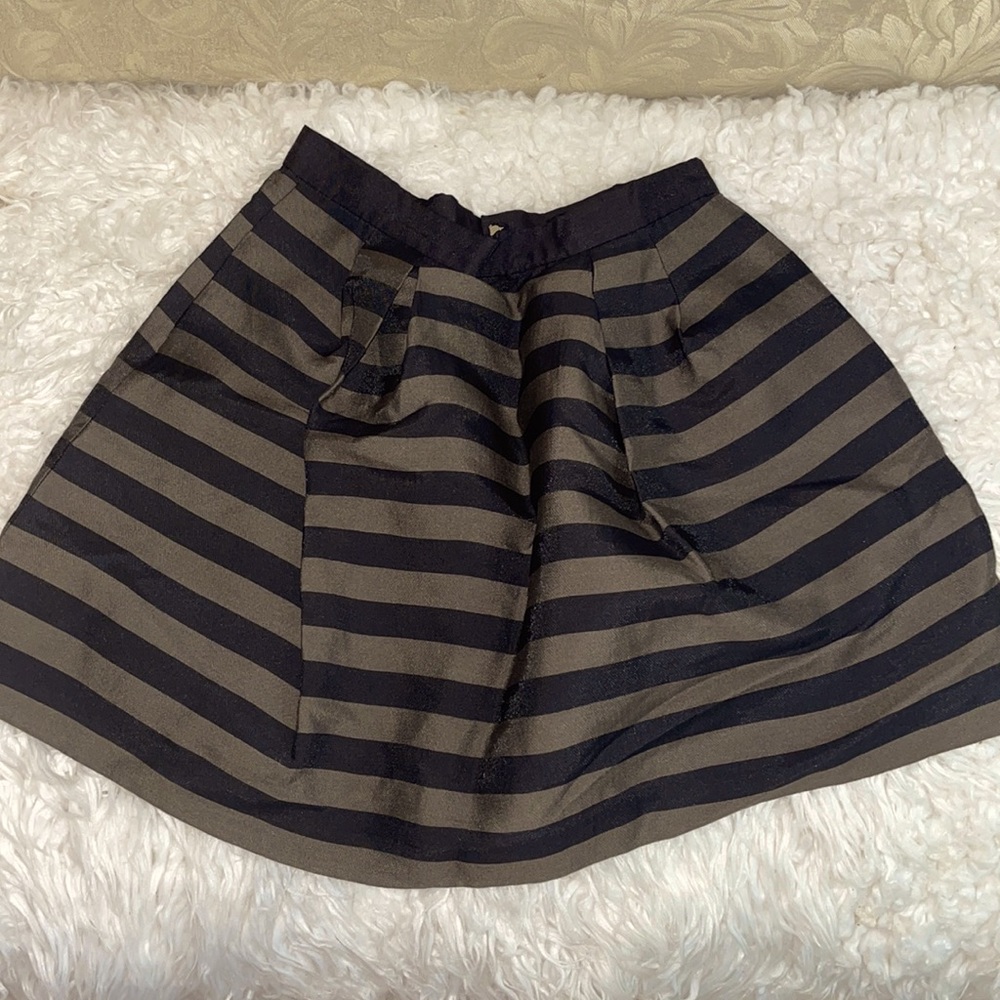 Striped skater skirt